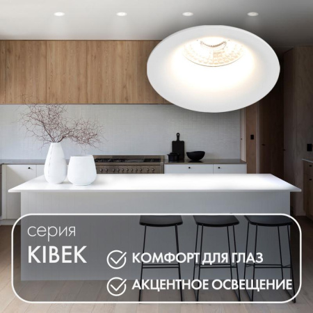 Светильник встраиваемый IP20 10Вт GU5.3 LED бел. пластик  DK3024-WH