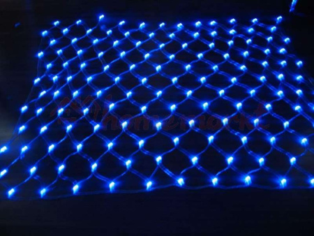 Гирлянда сеть 1.5х1м NTLD144-B-E-F 10% мигающих LED B уличная IP44 син.  4690601034779
