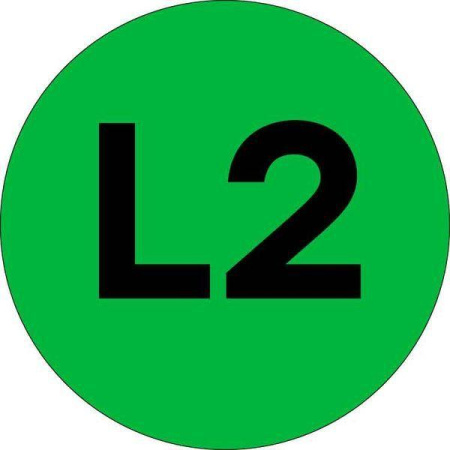Наклейка "L2" d20мм PROxima  an-2-15-1