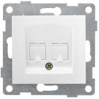 Розетка компьютерная 2-м СП Bravo RJ45 механизм бел.  С10К2-001