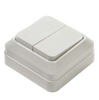 Выключатель 2-кл. ОП Bolleto 10А IP20 7023 бел. ASD /  4680005959761