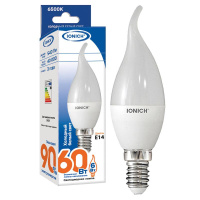 Лампа светодиодная ILED-SMD2835-CW37-6-540-220-6.5-E14 (1120) 6Вт свеча на ветру 6500К холод. бел. E14 540лм 230-240В  1608