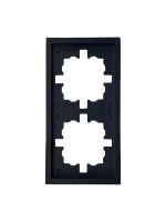 Рамка 2-мест. горизонт. ZIMA черн. бархат  704-4200-147