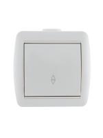 Переключатель проходной 1-кл. ОП Nata 10А IP20 бел.  710-0200-105