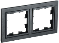 Рамка 2-м BRITE РУ-2-БрЧ черн.  BR-M22-K02