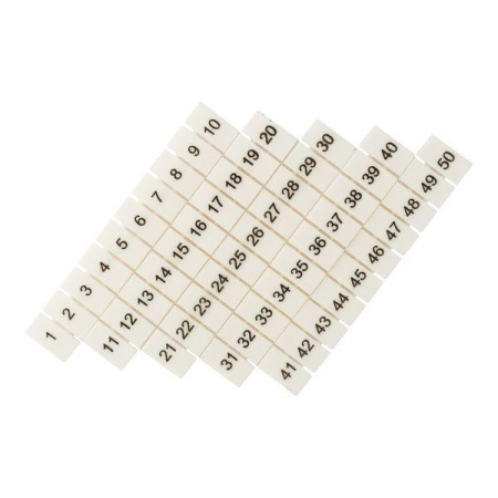 Маркеры для UT/ST/Push-in 6 с нумерацией 1-50 (уп.100шт)  zb-st-6-1-50