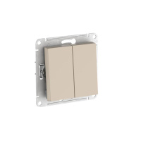 Выключатель 2-кл. AtlasDesign (сх. 5) 10AX быстрозажим. клем. механизм песочн. SE ATN001251S