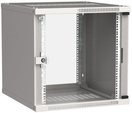 Шкаф LINEA WE 12U 600х450мм стекл. дверь сер.  LWE3-12U64-GF