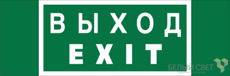Знак безопасности BL-3511B.E24 "Выход-EXIT"  a27412