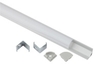 Комплект с угловым анодированным профилем 1616R-1m 16х16мм. 1м CAB280 сереб.  Б0062772 Комплект с угловым анодированным профилем 1616R-1m 16х16мм. 1м CAB280 сереб.  Б0062772