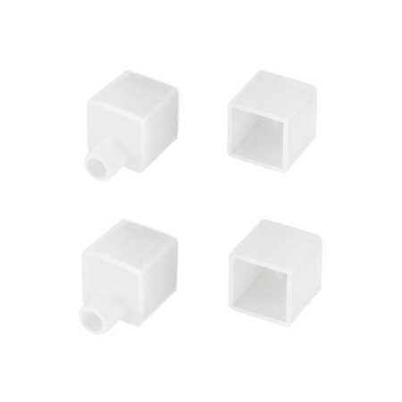Заглушка WPH-FLEX-1414-TOP WHITE с отверстием пластик  040862