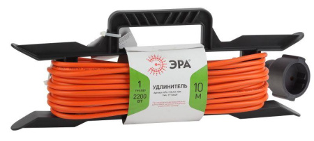Удлинитель-шнур на рамке 1х10м без заземл. 10А IP20 UFx-1-2х1.0-10m ПВС 2х1  Б0043039