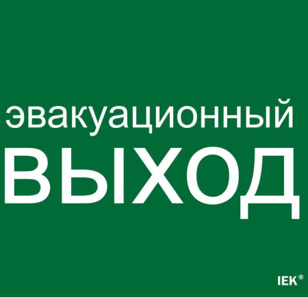 Этикетка самоклеящаяся 310х280мм "Эвакуационный выход"  LPC10-1-31-28-EVV