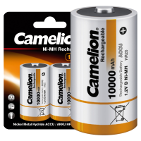 Аккумулятор D Ni-Mh 10000мА.ч BL-2 металлик (блист.2шт)  6185