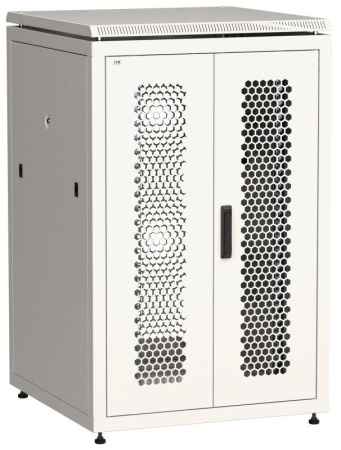 Шкаф сетевой LINEA N 24U 800х800мм распашная перф. передняя дверь задняя перф. сер  LN35-24U88-2PP