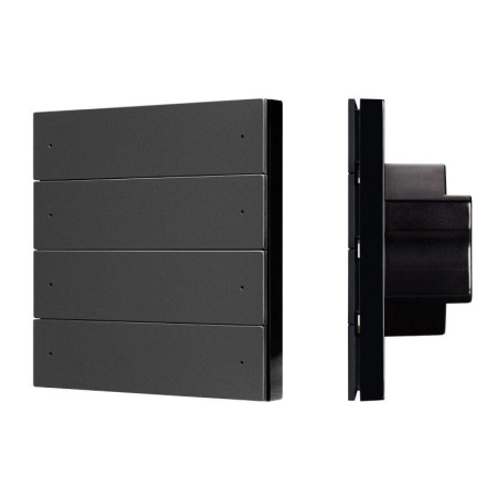 Панель кнопочная SMART-DMX512-801-22-8G-8SC-DIM-IN Black (230В 2.4G) (IP20 пластик)  039316