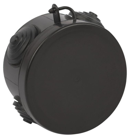 Коробка распаячная ОП 65х40мм с гермовводами 4 входа IP54 черн. KOR-65-40-4g-B  Б0061799