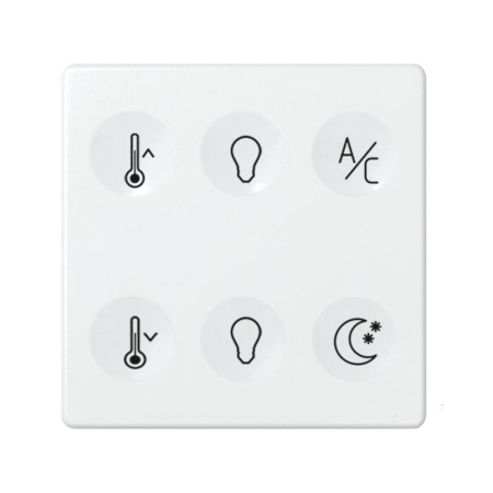 Выключатель сенсорный 6-кл. СП  82 Sense IP20 с тематич. маркир. Т3 бел.  8000665-030