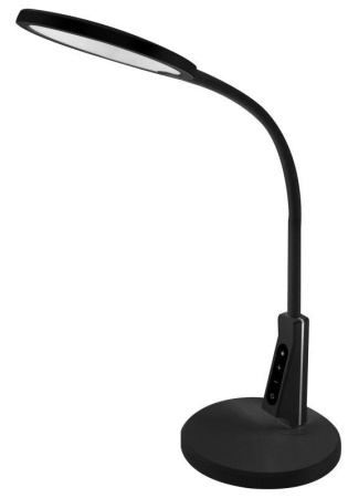 Светильник светодиодный KD-836 C02 LED наст. 7Вт 230В 450лм сенс.рег.ярк и цвет.темп USB-5В 1А черн.  13888