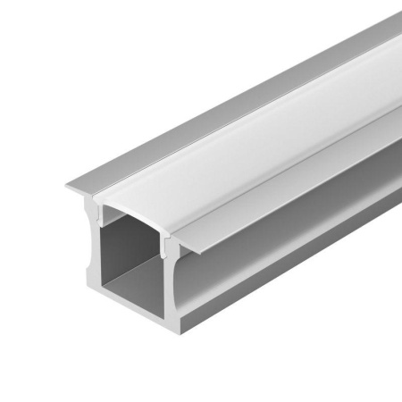 Профиль с экраном ALU-SLIM-H15-F-2000 ANOD+FROST 2м алюм.  018243