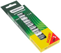 Элемент питания алкалиновый AAA/LR03 Alkaline ПРОМО (уп.10+2шт)  ABT-LR03-ST-B12-G