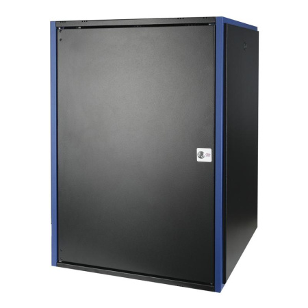 Шкаф настенный 19дюйм 18U 600х600 дв. метал. черн.  DR-610421