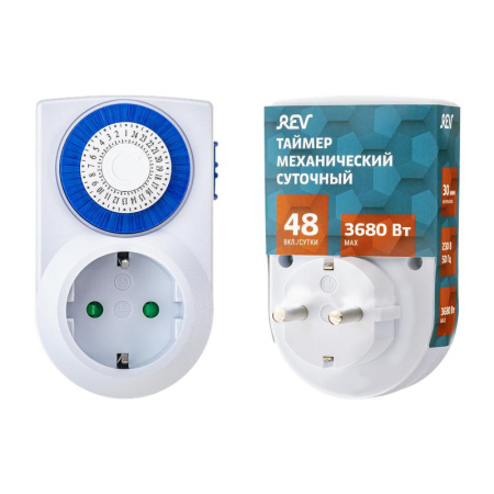 Таймер суточный мех. с заземл. 3.5кВт  67074 8