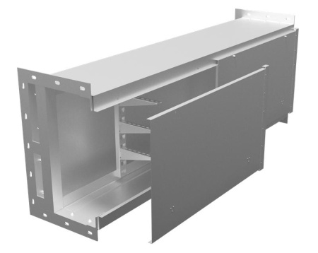 Короб ККБ-П-0.65/0.4-2 2м 2.0мм кабельный блочный (рама 63х5мм гор.оцинк.; обшивка гор.оцинк.)  KKB.P.64.2020.HDZ/HDZ