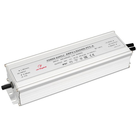 Блок питания ARPV-LG24400-PFC-A 24В 16.7А 400Вт IP67 метал.  026810(1)