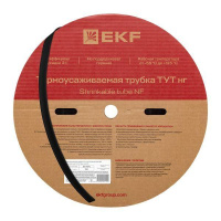 Трубка термоусадочная ТУТ нг 10/5 черн. (уп.100м)  tut-10-b
