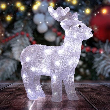 Фигура акриловая "Олень" ENIOF - 15 50 LED 10 мерцающих LED 31х13х37см IP20  Б0051953