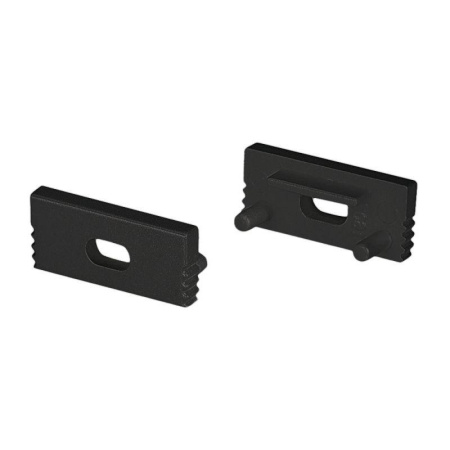 Заглушка SL-SLIM-H7 BLACK с отверстием пластик  037510