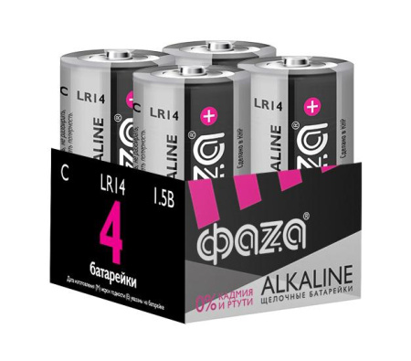 Элемент питания алкалиновый C/LR14 1.5В Alkaline Pack-4 (уп.4шт)  5033160
