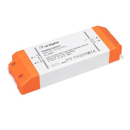 Блок питания ARV-SP-12132-PFC (12В 11А 130Вт) (IP20 пластик)  038819