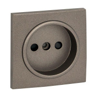 Панель лицевая Валенсия для розетки 1-м 10А защ. шторки без заземл. графит PROxima  ESR10-L-022-60