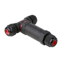 Коннектор кабельный Т-образный (клеммник 3PIN) IP68 FreeTools  plc-uac-cb3T