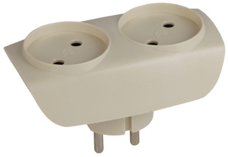 Разветвитель 2-м без заземл. 16А IP20 SP-2-I сл. кость  Б0017017