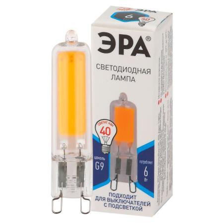 Лампа светодиодная STD LED JCD-6W-GL-840-G9 JCD 6Вт капсульная 4000К нейтр. бел. G9  Б0049086