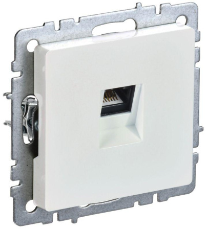 Розетка компьютерная СП RJ45 кат.6 BRITE РК11-БрЖ механизм жемчуж.  BR-K10-2-K36