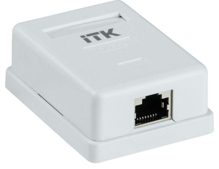 Розетка компьютерная 1-м ОП RJ45 кат.5E FTP  CS2-1C5EF-12