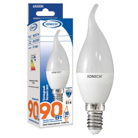 Лампа светодиодная ILED-SMD2835-CW37-10-900-220-6.5-E14 10Вт свеча на ветру 6500К холод. бел. E14 900лм 230-240В  1554