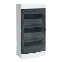 Щит распределительный навесной Unix 3х12мод. IP41 прозр. дверь PROxima  ux-3x12-n