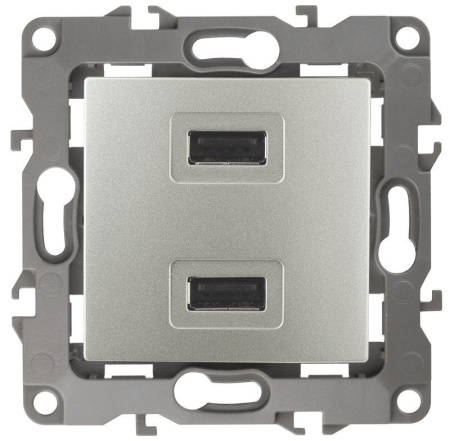 Устройство зарядное USB 12-4110-15 5В-2100мА перламутр ЭРА Б0027500