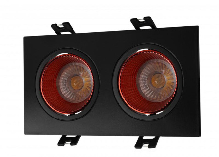 Светильник встраиваемый IP20 10Вт GU5.3 LED черн./красн. пластик  DK3072-BK+RD