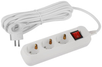 Удлинитель электрический UDL-16-350-ES Greenline 3 розетки с заземлением с выключателем 5м ПВС 3х1кв.мм  Б0065066