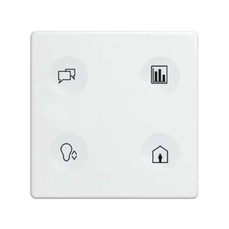 Выключатель сенсорный 4-кл. СП  82 Sense IP20 с тематич. маркир. Т2 бел.  8000644-030