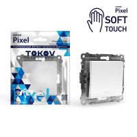 Выключатель 1-кл. СП Pixel 10А IP20 с индикатором механизм айс  TKE-PX-V1I-C34