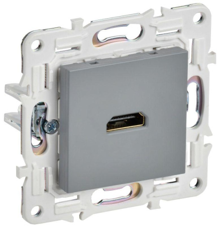 Розетка HDMI SKANDY SK-H01Gr сер.  SK-H10-K03