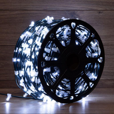 Гирлянда светодиодная "LED ClipLight" шаг 15см 665LED бел. 80Вт 12В IP65 эффект мерцания flashing бел. (уп.100м)  325-145