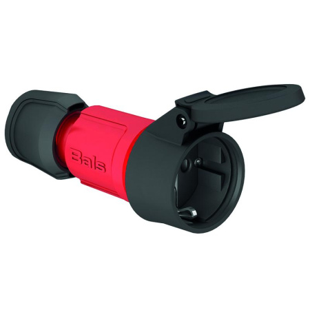 Розетка кабельная Schuko 16А 3п 2P+E 250В IP54 Multi-grip красн.  7489